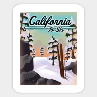 California To Ski Sticker